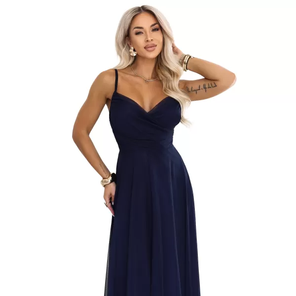  Rochie de femei NUMOCO 681-2 ALBASTRU ÎNCHIS 