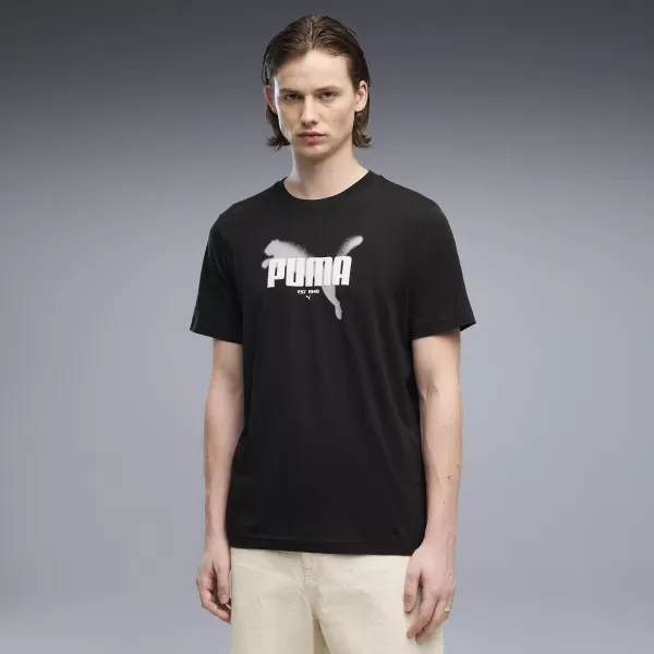  Tricou pentru bărbați PUMA GRAPHICS TEE 69435501 PUMA NEGRU 