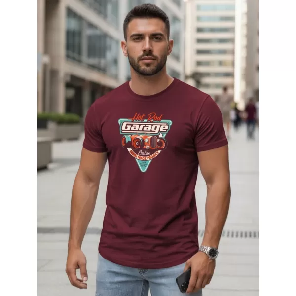  Tricou pentru bărbați DSTREET NX5093R-BU BURGUNDIA 