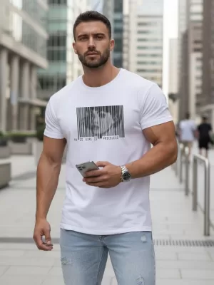 Tricou pentru bărbați DSTREET NX5014R ALB