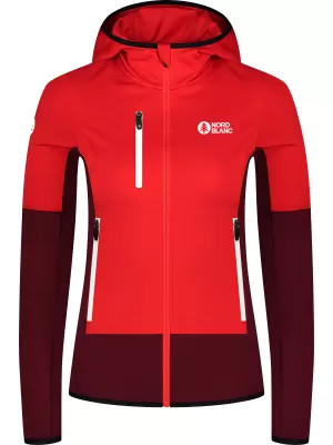 Hanorac pentru femei powerfleece NORDBLANC RAVINE NBSFL8336 ROŞU