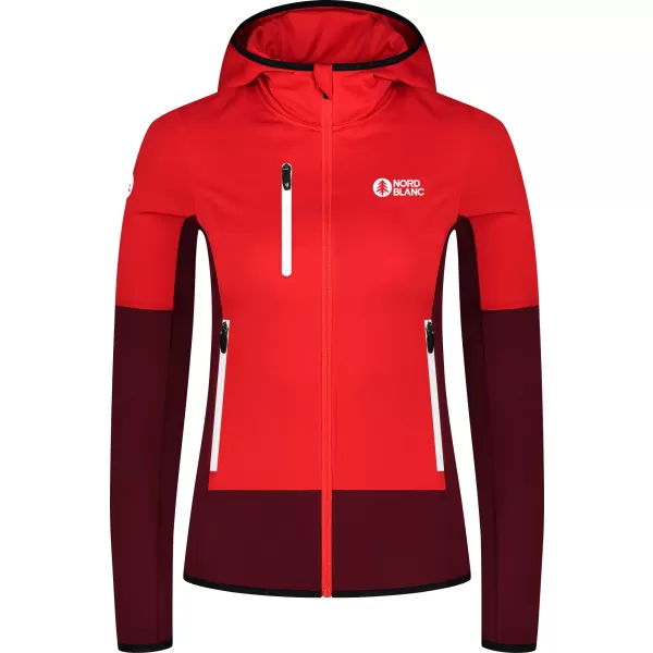  Hanorac pentru femei powerfleece NORDBLANC RAVINE NBSFL8336 ROŞU 