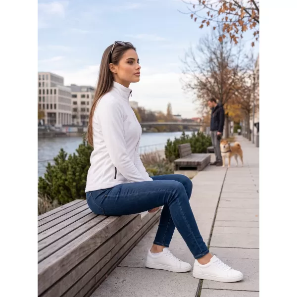  Hanorac de damă din fleece ALTISPORT ALW002852 ALB 