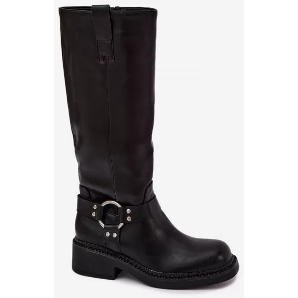  Cizme de dama BOTO LQ-137 NEGRU 
