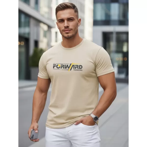  Tricou pentru bărbați DSTREET NX0145R-BT BEJ 
