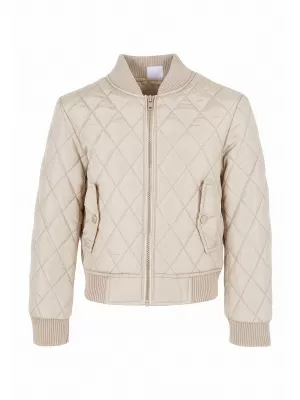 Jachetă matlasată pentru fetiță URBAN CLASSICS UCK806-02903 NISIP ALB