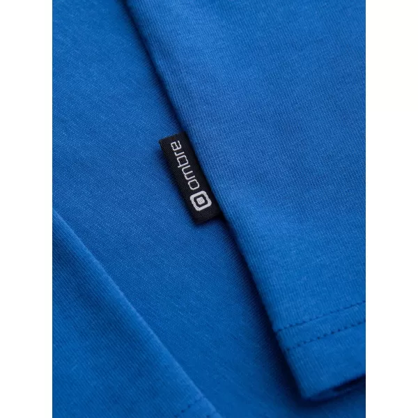  Tricou pentru bărbați OMBRE OM-LSBL-0142 ALBASTRU 