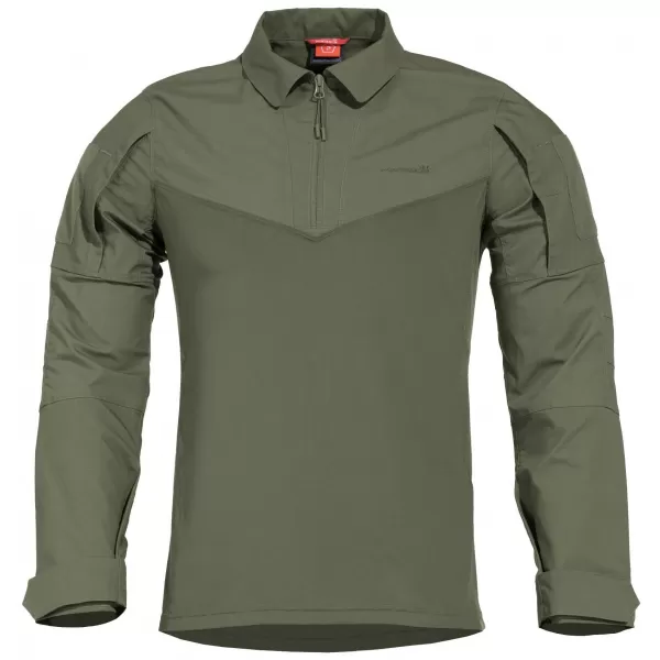  Tricou pentru bărbați cu mâneci lungi PENTAGON RANGER SHIRT K02013 VERDE CAMO 