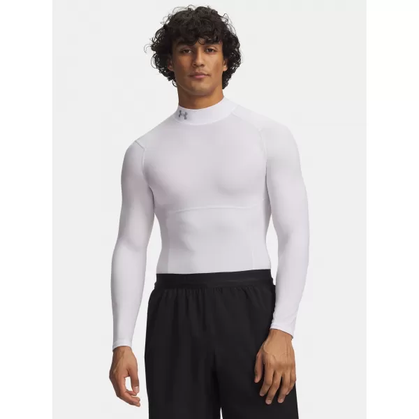  Tricou pentru bărbați UNDER ARMOUR UA HG ELITE COMP MOCK LS 6015385-100 ALB 