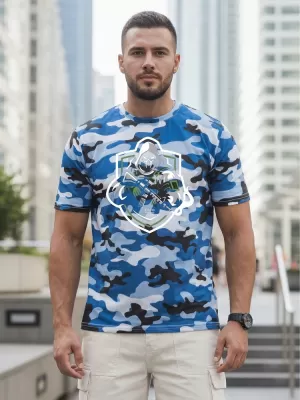 Tricou pentru bărbați DSTREET NX2003R-SK-M ALBASTRU