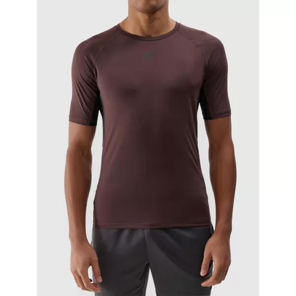  Tricou pentru bărbați 4F WAW25TTSHM2402 MARO ÎNCHIS 