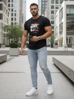 Tricou pentru bărbați DSTREET NX5082R NEGRU