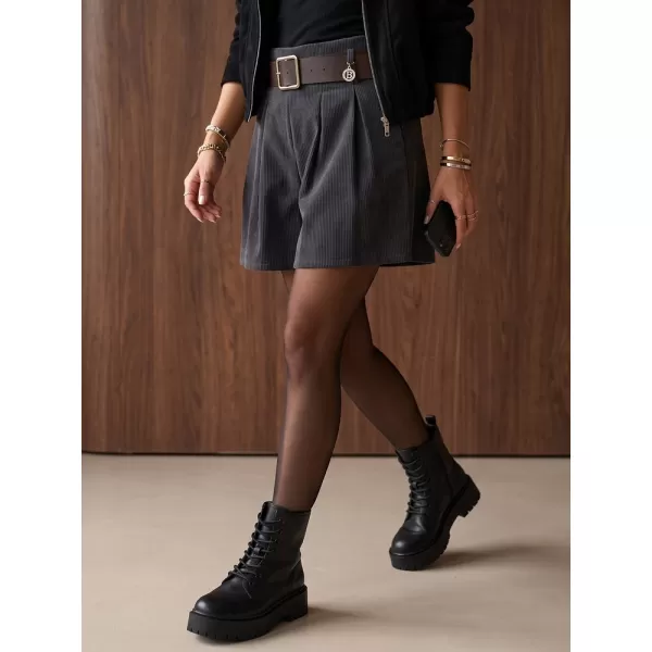  Pantaloni scurți de damă DSTREET SY0591 GRI ÎNCHIS 