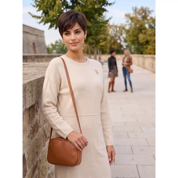  Rochie de dama tricotata ALTISPORT ISIDORE BEJ DESCHIS 
