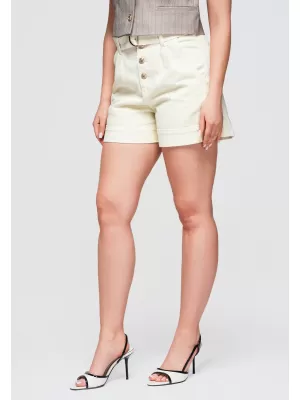 Pantaloni scurți de damă OMBRE OW-ST-E0011 BEJ