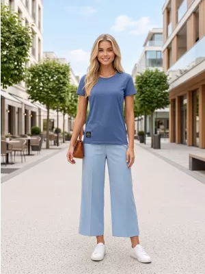 Tricou pentru femei ALTISPORT NP/ALWST26001 ALBASTRU DENIM