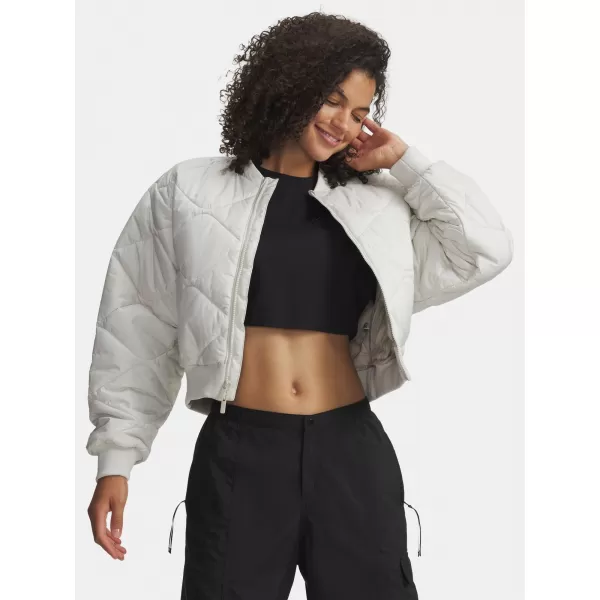  Jachetă bomber de damă UNDER ARMOUR HERITAGE BOMBER 6000638-110 ALB 
