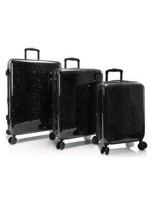 Un set de valize HEYS Elite S, M, L LEOPARD NEGRU