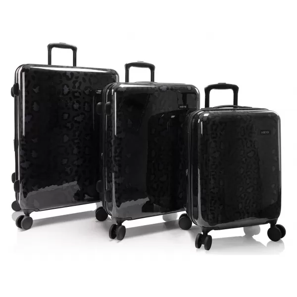 Un set de valize HEYS Elite S, M, L LEOPARD NEGRU 