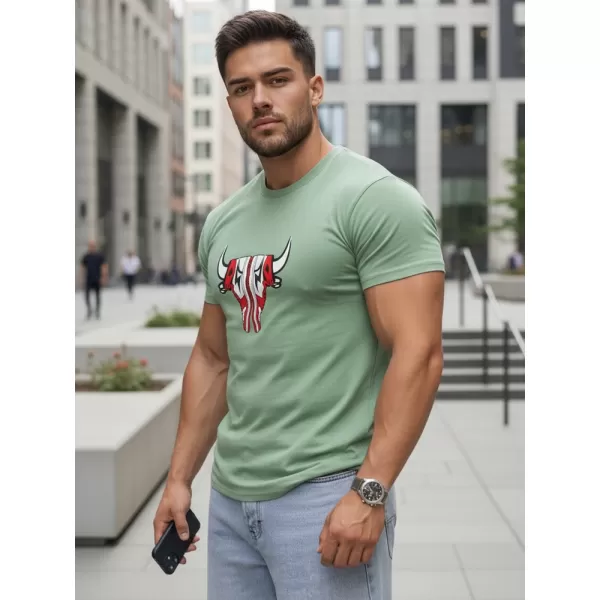 Tricou pentru bărbați DSTREET RX4930 VERDE DESCHIS 