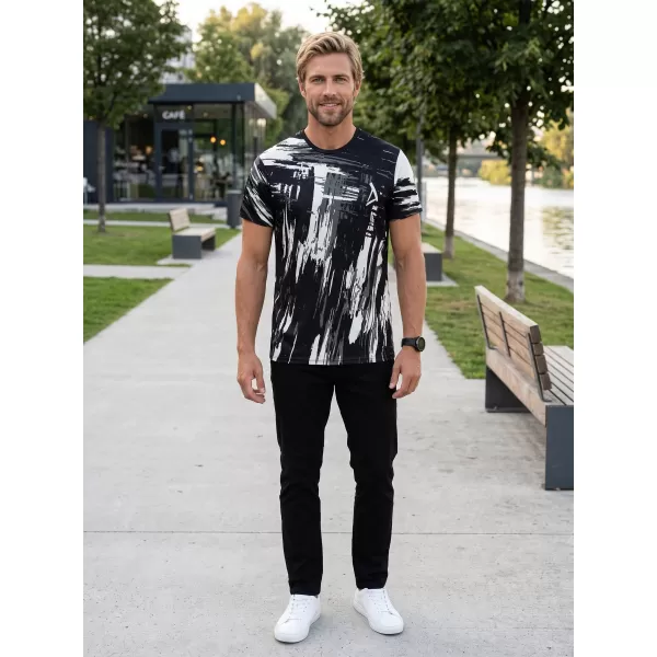  Tricou funcțional premium pentru bărbați ALTISPORT VOJ/ALM010TR01 NEGRU/FILDEȘ 