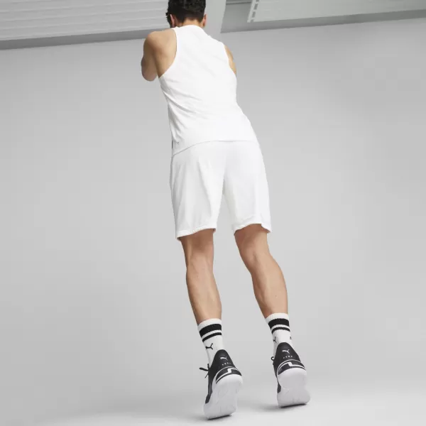  Pantaloni scurți pentru bărbați PUMA HOOPS TEAM PRACTICE SHORT 676641-02 PUMA ALB 