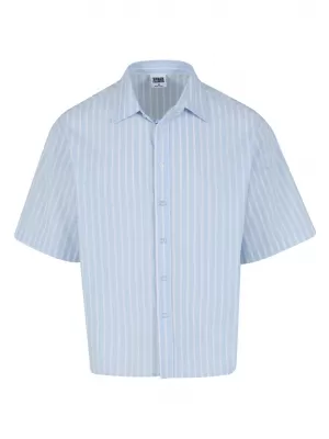 Cămașă pentru bărbați URBAN CLASSICS TB8218-21550 ÎNGHEAȚĂ ALBASTRU