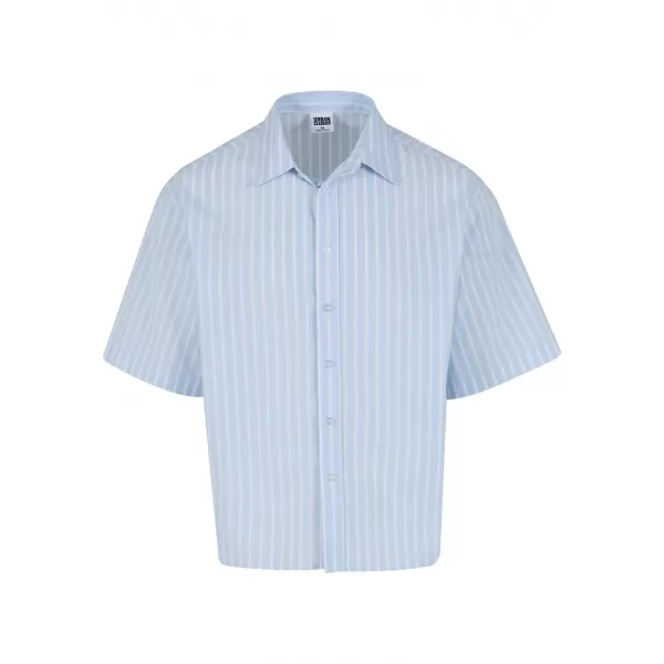  Cămașă pentru bărbați URBAN CLASSICS TB8218-21550 ÎNGHEAȚĂ ALBASTRU 