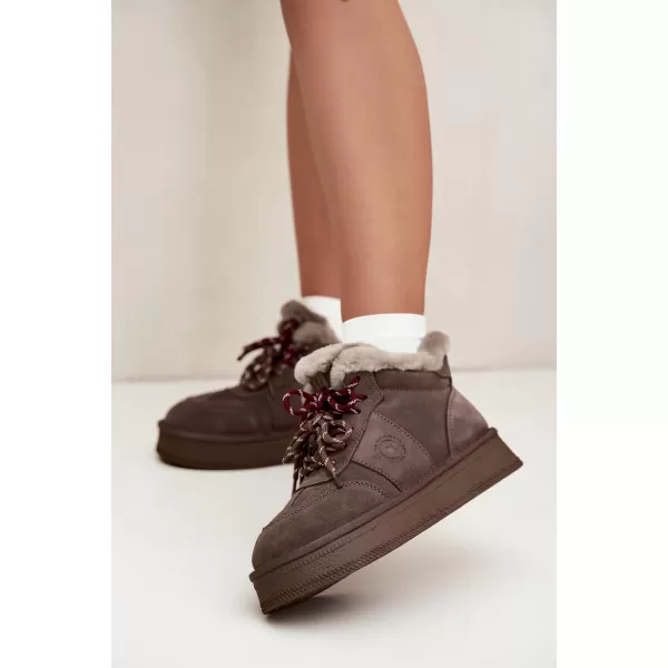  Oameni de zăpadă pentru femei BIG STAR SHOES UU274313 MARO/BEJ 