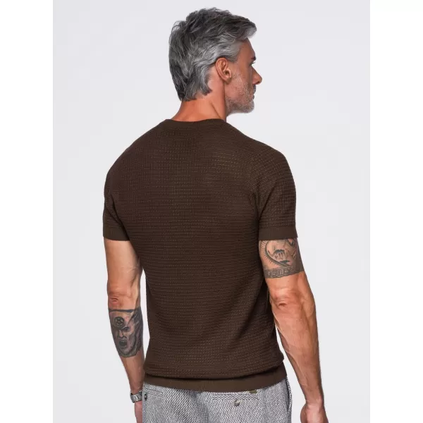  Tricou pentru bărbați OMBRE OM-TSCT-0303 MARO 