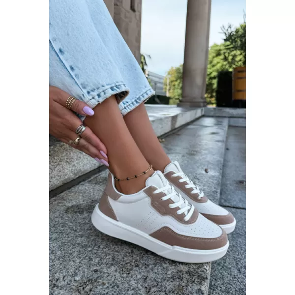  Adidași de damă BIG STAR SHOES UU274275 ALB/BEJ 