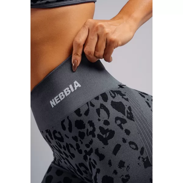  Jambiere compresive push-up cu imprimeu leopard NEBBIA PRIMAL 849 LEOPARD NEGRU 