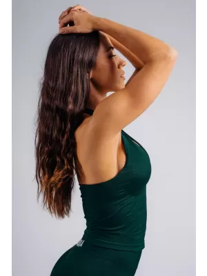 Top cu halter cu sutien încorporat NEBBIA PRIMAL 863 VERDE ÎNCHIS