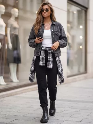Geaca de dama DSTREET TY6011 NEGRU