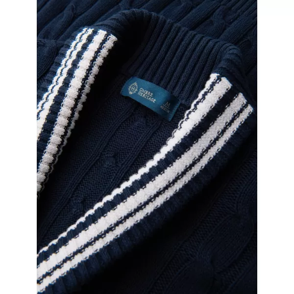  Cardigan pentru bărbați OMBRE OM-SWCD-0196 ALBASTRU MARIN 