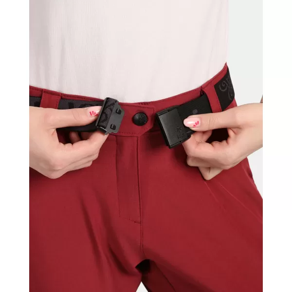  Pantaloni de dama KILPI BELVELA-W 1L0406KI ROȘU ÎNCHIS 