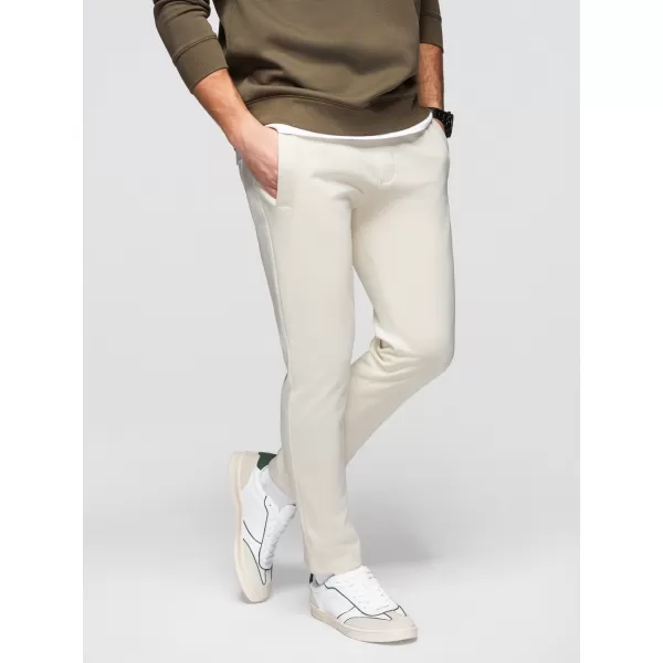 Pantaloni de trening pentru bărbați OMBRE OM-PABS-0304 CREMĂ 