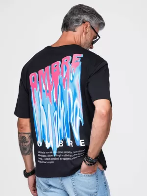 Tricou pentru bărbați OMBRE OM-TSPT-0283 NEGRU