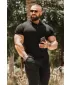 Tricouri pentru bărbați NEBBIA MIKE MUSCLE FIT POLO 157 NEGRU