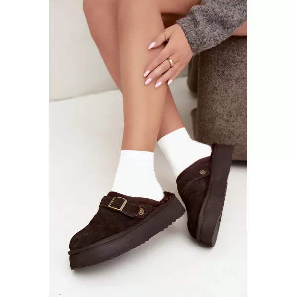  Papuci de damă BIG STAR SHOES UU274697 MARO/BEJ 