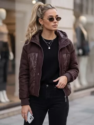 Geaca de dama DSTREET TY6094 BURGUNDIA