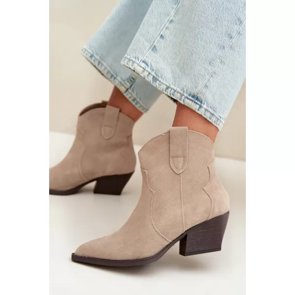  Botine de dama BOTO 6338 BEJ 