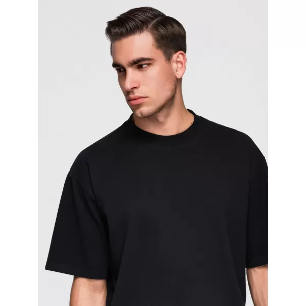  Tricou pentru bărbați OMBRE OM-TSBC-0291 NEGRU/ALBASTRU DESCHIS/ALB APROAPE 