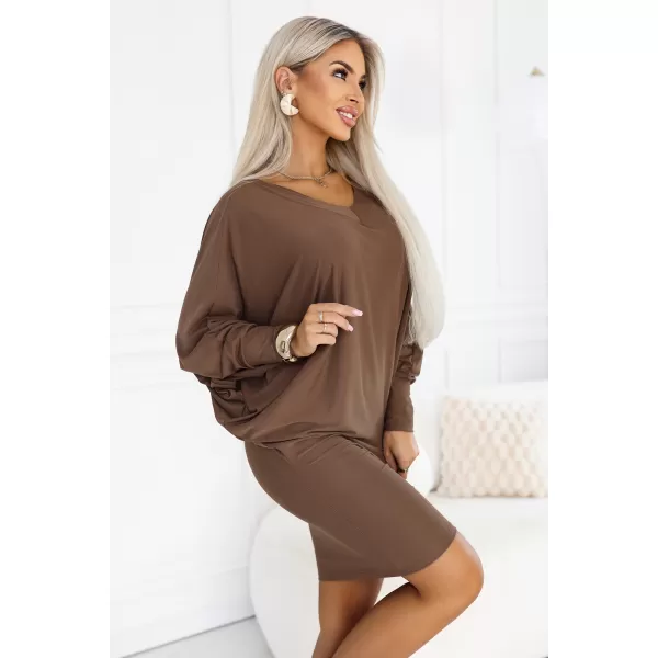  Rochie NUMOCO 402-11 CIOCOLATĂ CU LAPTE 
