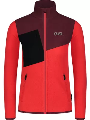 Hanorac ușor de damă din fleece NORDBLANC BEECH NBSFL8375 ROŞU