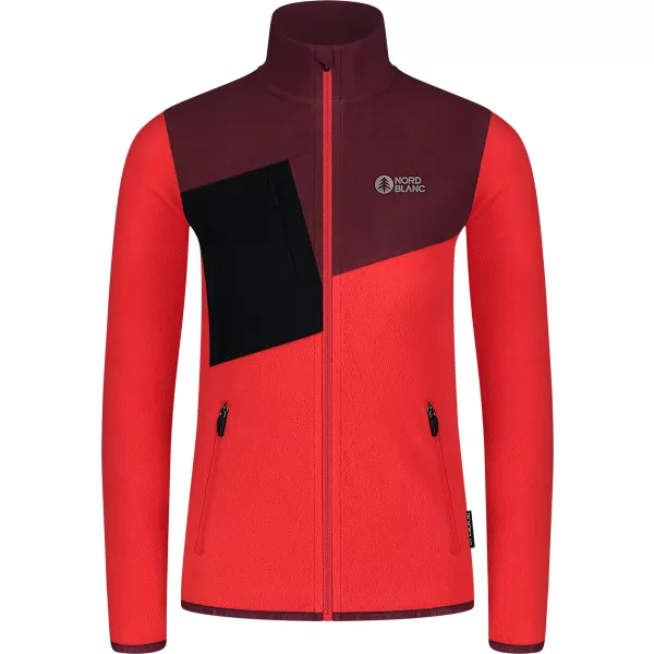  Hanorac ușor de damă din fleece NORDBLANC BEECH NBSFL8375 ROŞU 