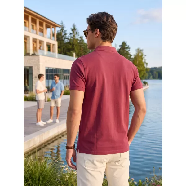  Tricou pentru bărbați cu guler ALTISPORT NP/ALMST90601 BURGUNDIA 