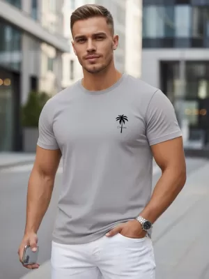Tricou pentru bărbați DSTREET NX5126R-SL GRI DESCHIS