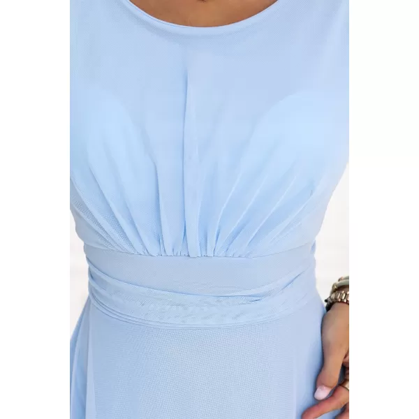  Rochie de femei NUMOCO 678-1 ALBASTRU DESCHIS 
