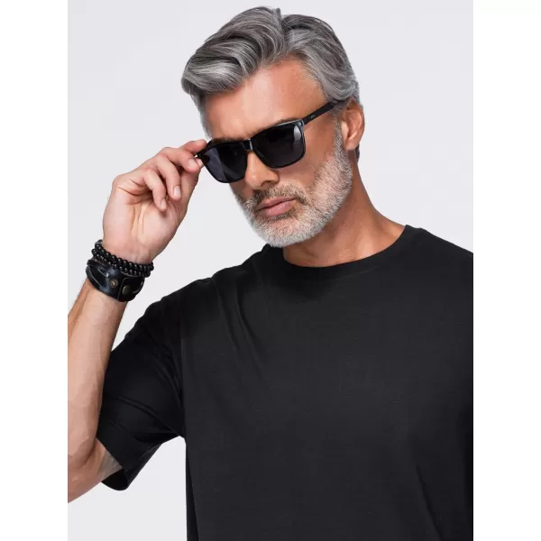  Tricou pentru bărbați OMBRE OM-TSPT-0283 NEGRU 